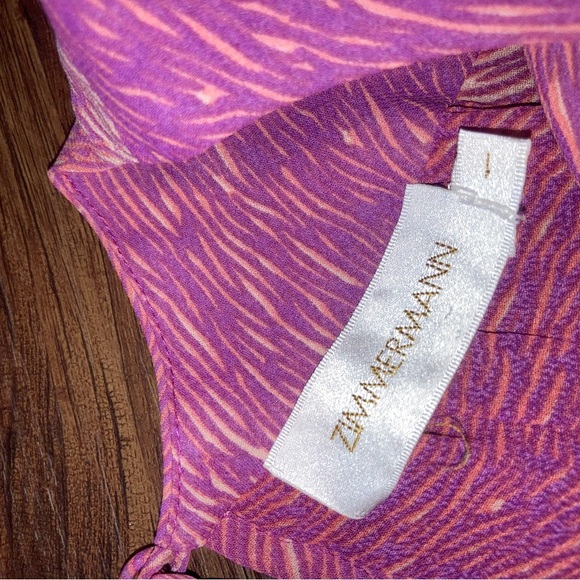 Zimmermann Vibrant Purple Patterned Dress - Picture 3 of 5